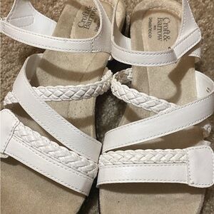 Croft & Barrow White Braided Sandals